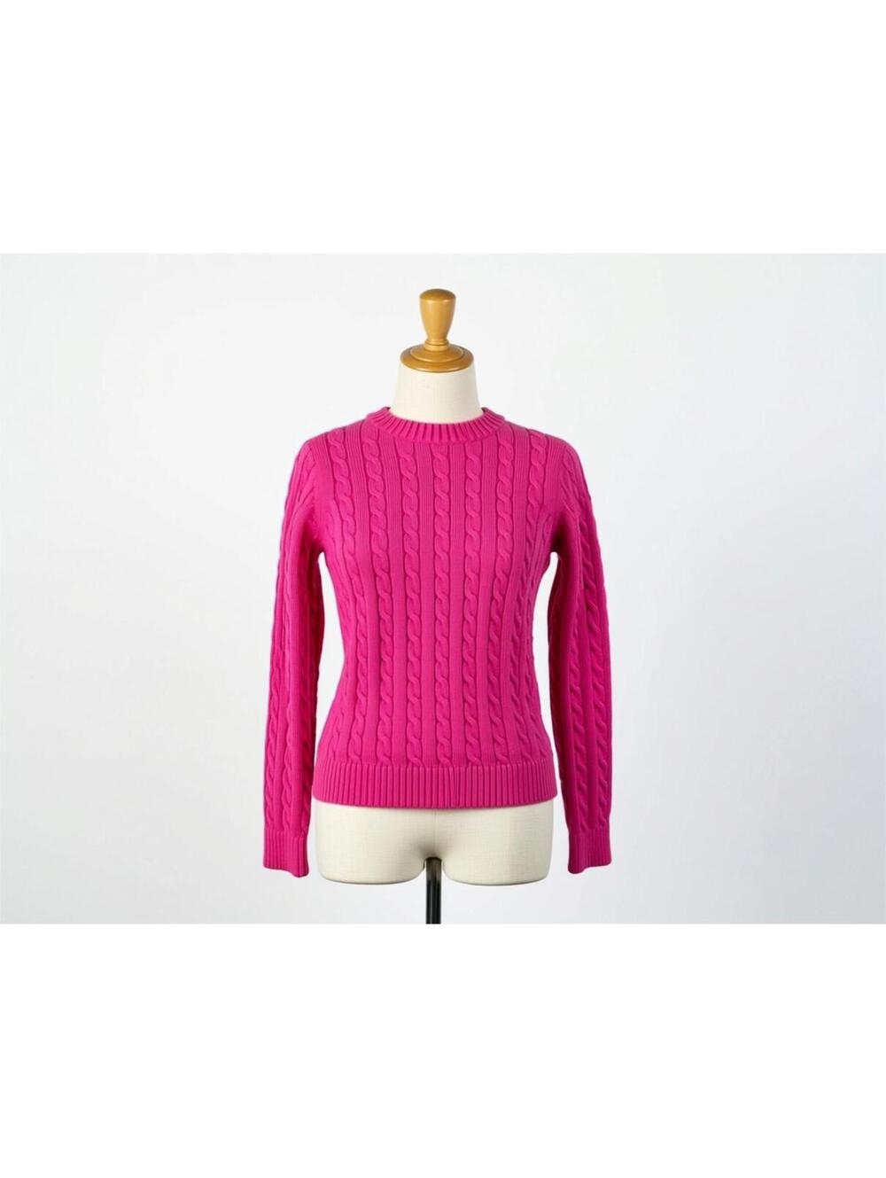 Girls Lilly Pulitzer Pink Cable Knit Cotton Sweater Size 10
